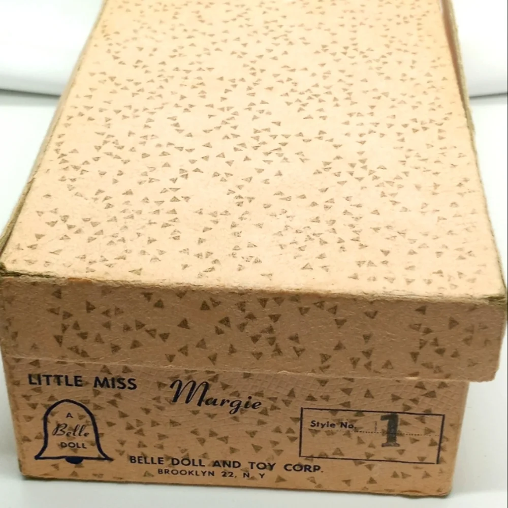 Belle Doll And Toy Corp Little Miss Margie Rare Play Doll Dresses Box Vintage